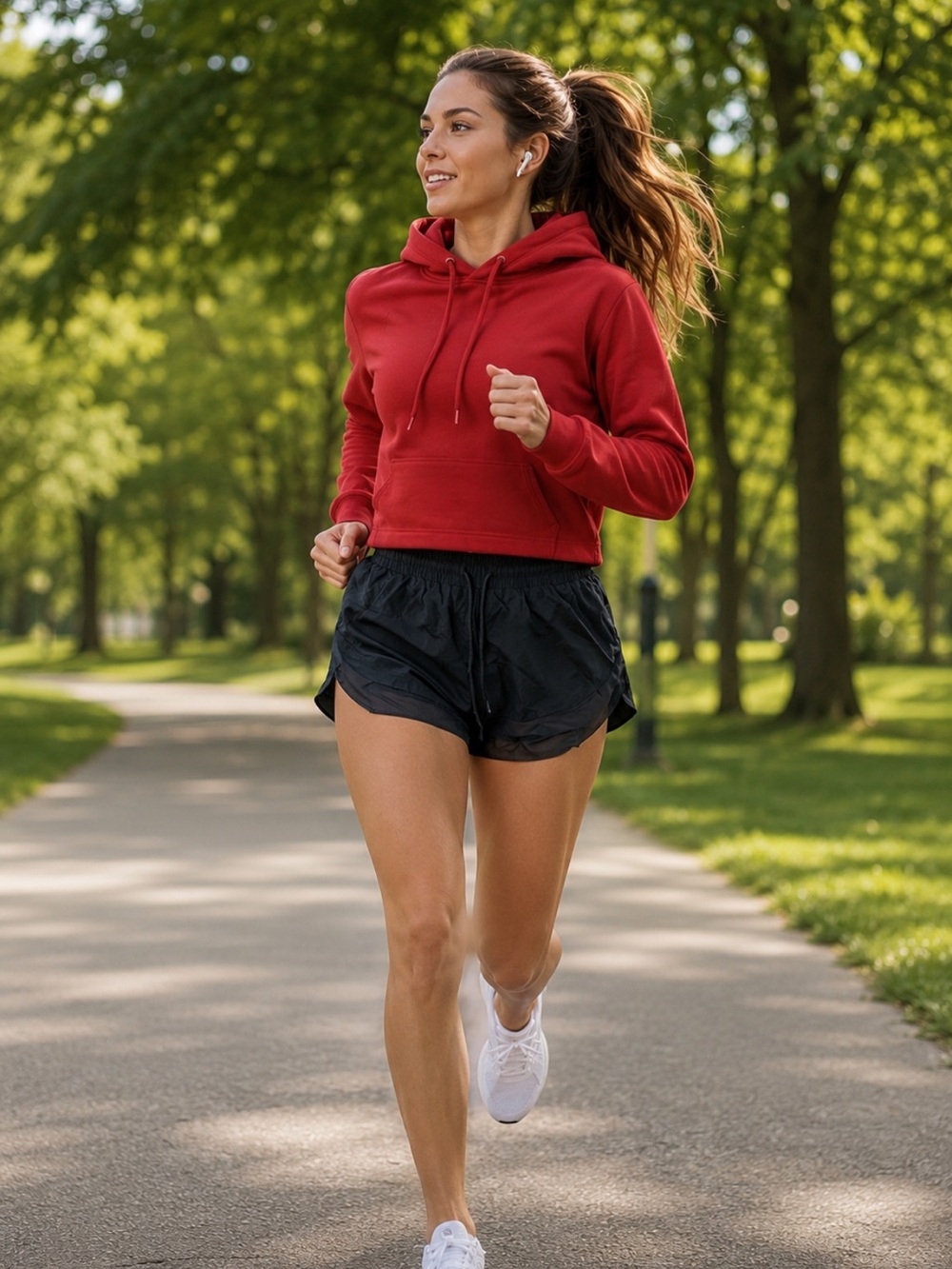 Black Athletic Shorts with Relaxed Fit and Lightweight Fabric with mesh hems ❤️S